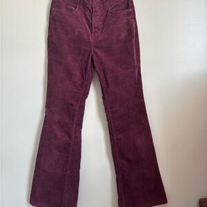 Wrangler Women's Corduroy Flare Pants Burgundy